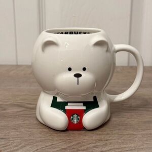 Starbucks Exclusive Barista Christmas Bear Ceramic 12oz Mug 2025 - Rare Find